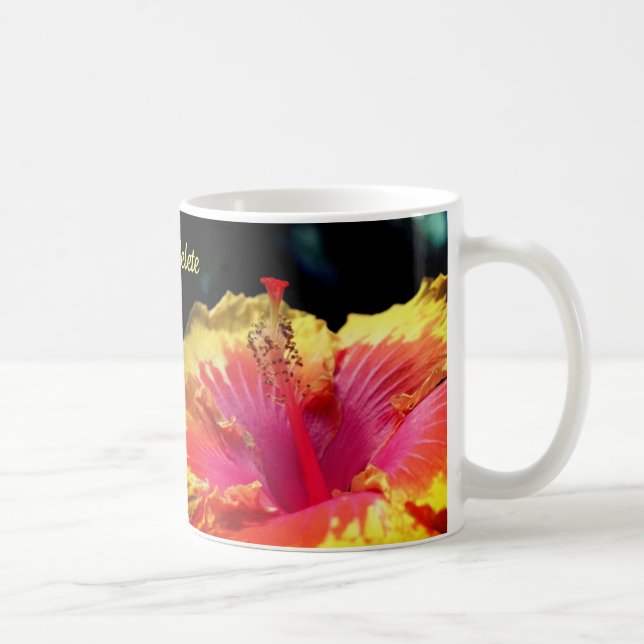 Mug Hibiscus Flower Up Close Personnalisé (Droite)