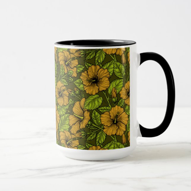 Mug hibiscus jaune (Droite)