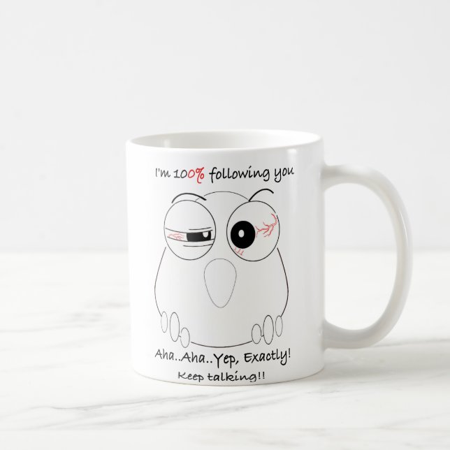 Mug Hibou drôle (Droite)