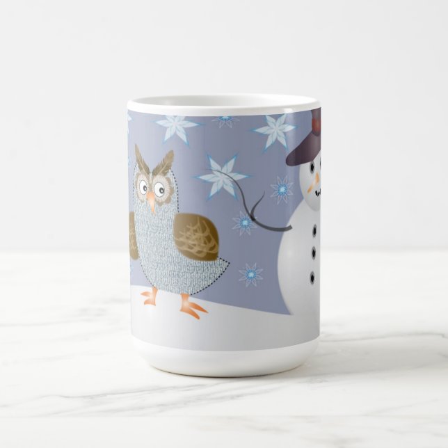 Mug Hibou et le bonhomme de neige (Centre)