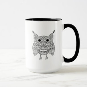 Mug Hibou mignon de griffonnage