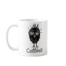 Hibou somnolent mignon et drôle fait sur commande