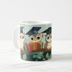 Mug Hiboux anthropomorphes portant des chapeaux de rem