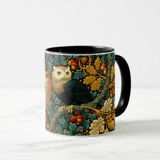 Mug Hiboux sages & lierre peinture de style William Mo