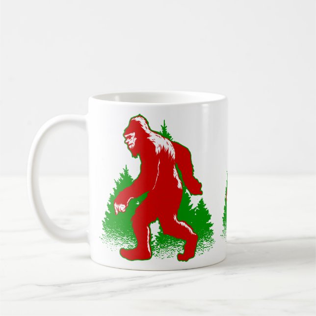 Mug hideux de noël bigfoot yeti (Gauche)