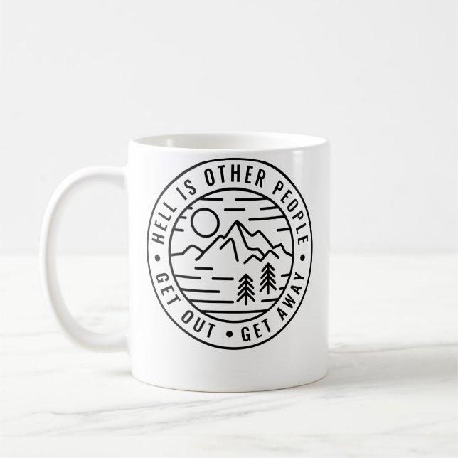 Mug Hiking Backpacking Hell Is Other People Funny Camp (Gauche)
