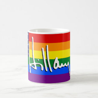 MUG HILLARY "DRAPEAU DE GAY PRIDE "