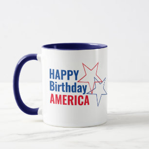 Mug Hip Happy Anniversaire Amérique Juillet 4 USA Patr