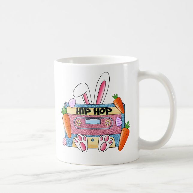 Mug Hip-Hop Lapin de Pâques Mixtape - Cassette Rétro (Droite)