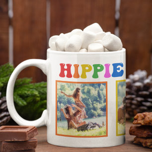 Mug Hippie Holidays Colorée Arc-en-ciel Retro les anné