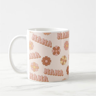 Mug Hippie maman motif sans soudure. Arrière - plan su