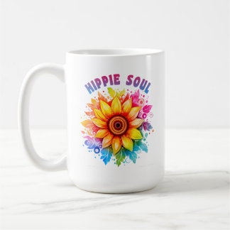 Mug Hippie Soul Rainbow Sunflower Vibes sauvages