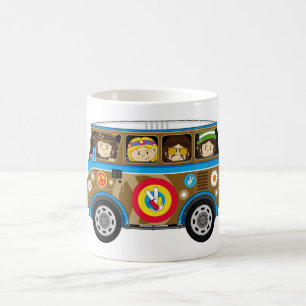 Mug Hippie Van de paix d'années '60 de bande dessiné