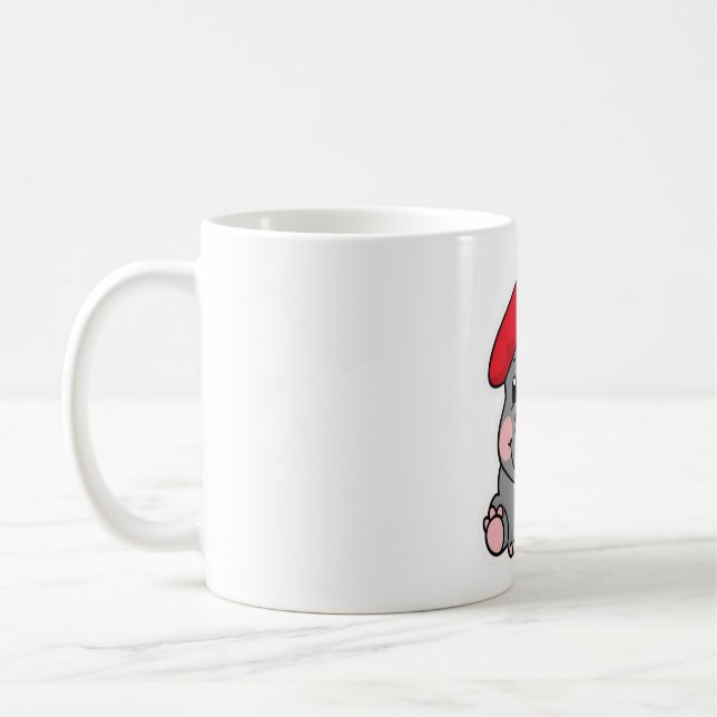Mug Hippo dans un Beret - Joli artiste français Hippo (Gauche)