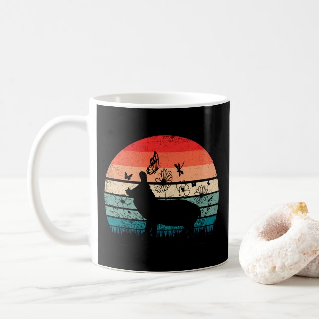Mug Hippo Hippopotame Vintage rétro Hippo Lover Hippo (Avec donut)