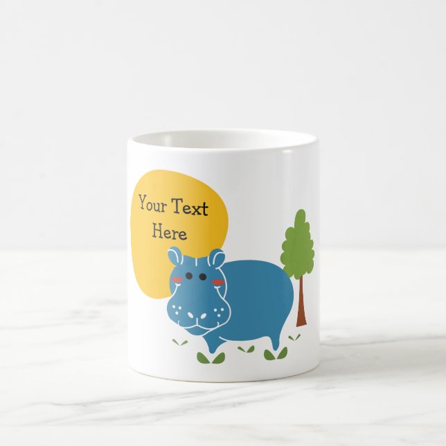 Mug Hippo Personnaliser avec du texte (Centre)