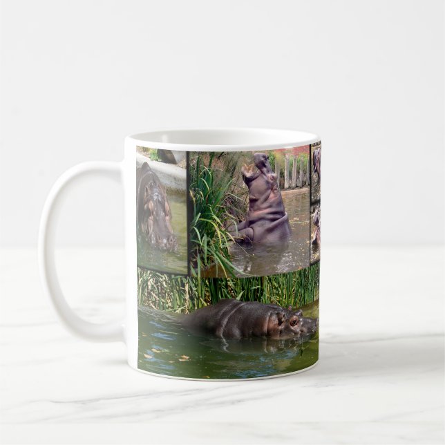 Mug Hippo Photo Collage, (Gauche)