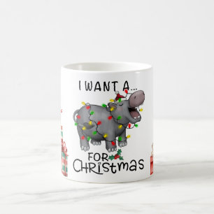Mug Hippo Thème de Noël pour Amoureux des animaux