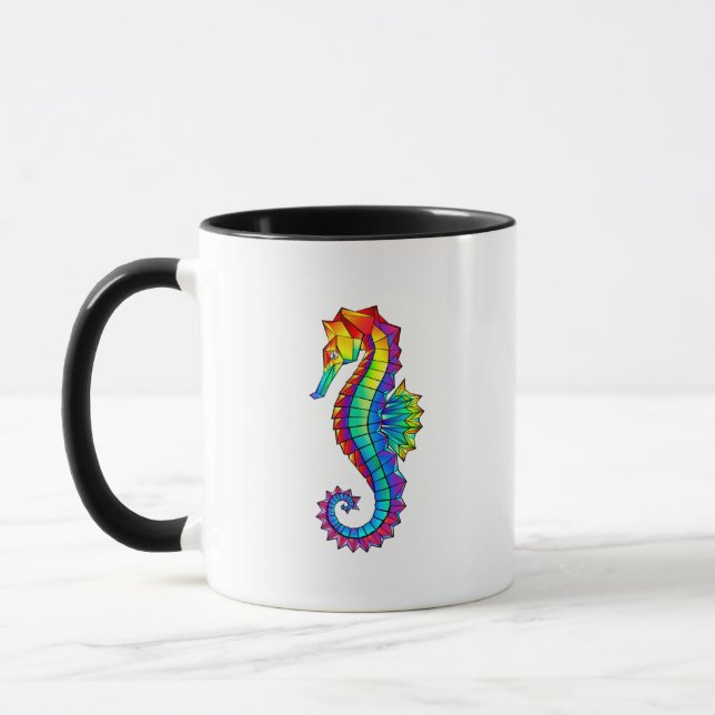 Mug Hippocampe polygonal arc-en-ciel (Gauche)