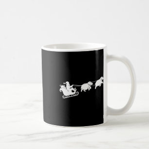 Mug Hippopotame Noël Père Noël Sleigh Hippopotame Noël
