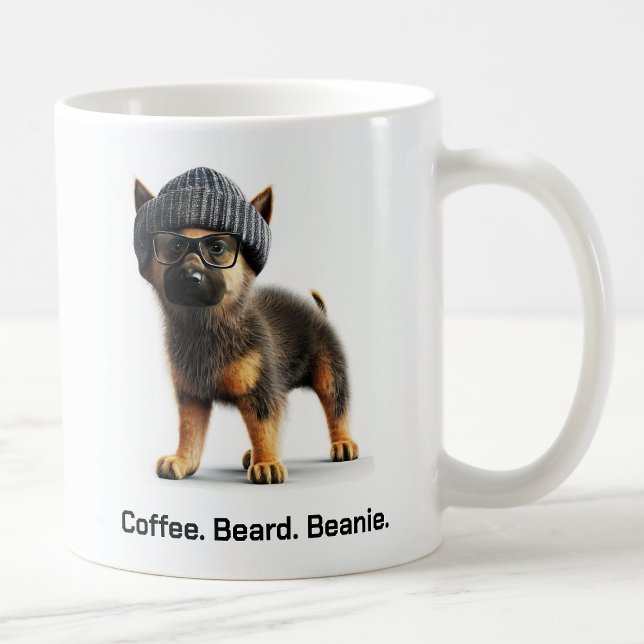 Mug Hipster berger allemand avec Beanie Swagger (Créateur téléchargé)