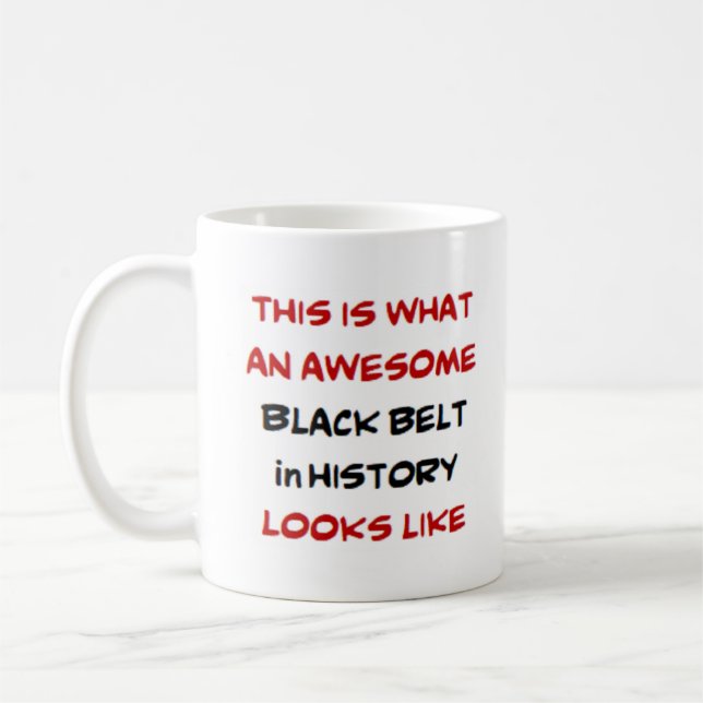 Mug histoire ceinture noire, génial (Gauche)