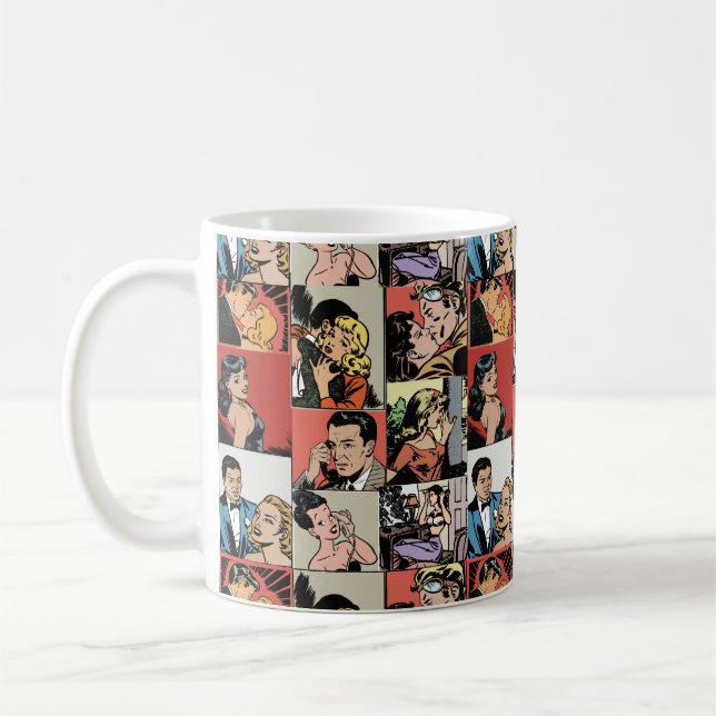 Mug Histoire d'amour rétro vintage (Gauche)