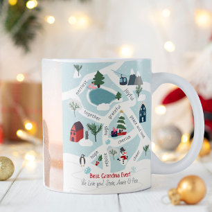 Mug Histoire de la carte de Noël illustrant