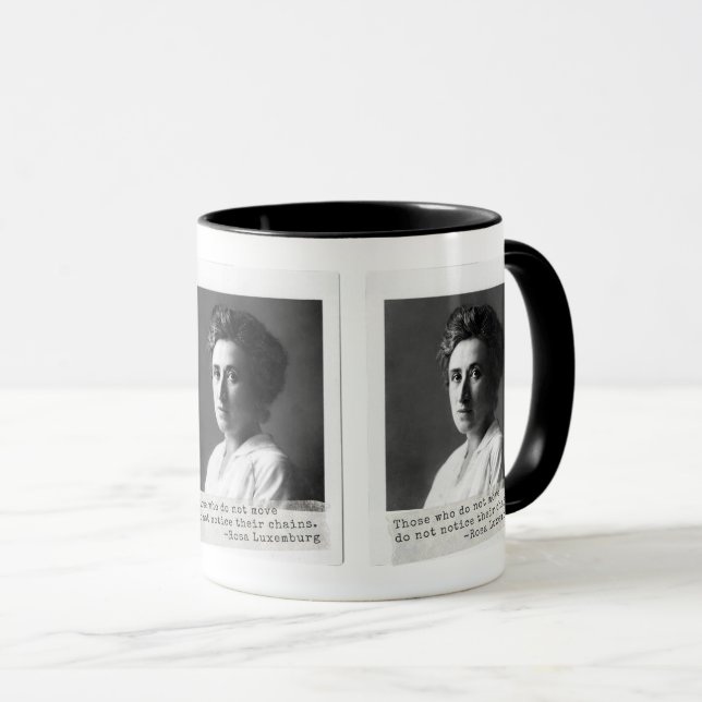 Mug Histoire des femmes : Rosa Luxembourg Citation sur (Devant droit)
