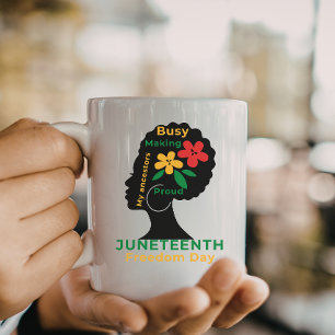 Mug Histoire des Noirs femme afro Juneteenth esthétiqu