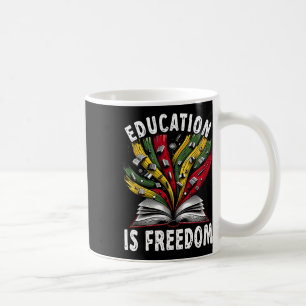 Mug Histoire Noire L'éducation est liberté Livres Noir