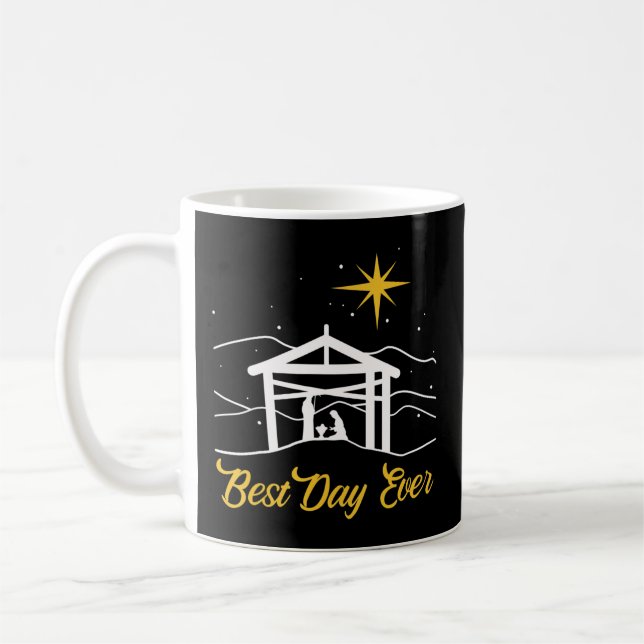 Mug Histoire vraie Noël Jésus Nativité don, Christie (Gauche)