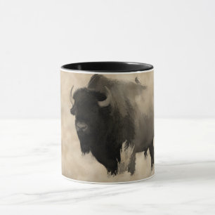 Mug "Hitching a Ride" - Conception d'amoureux du bison