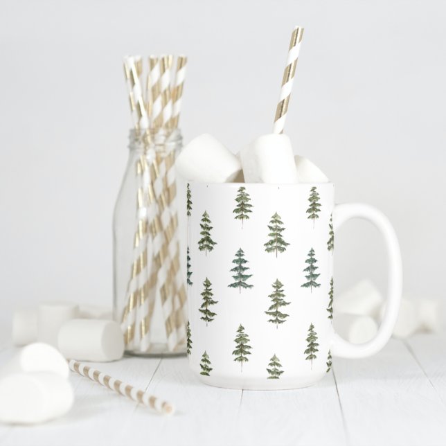 Mug Hiver branché | Motif d'arbre de Noël (Créateur téléchargé)