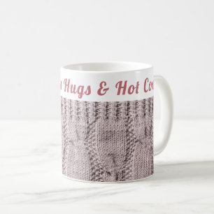 Mug Hiver confortable personnalisé   Hugs et cacao cha