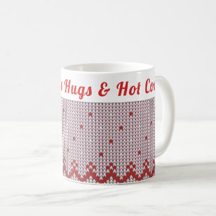 Mug Hiver confortable personnalisé Hugs et cacao cha