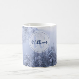 Mug Hiver merveilleux brouillard épinette forêt neige 