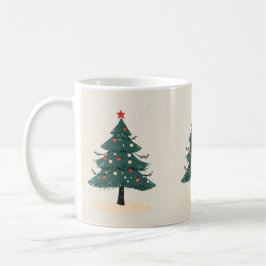 Mug Hiver moderne À feuillage persistant Noël Arbre ca