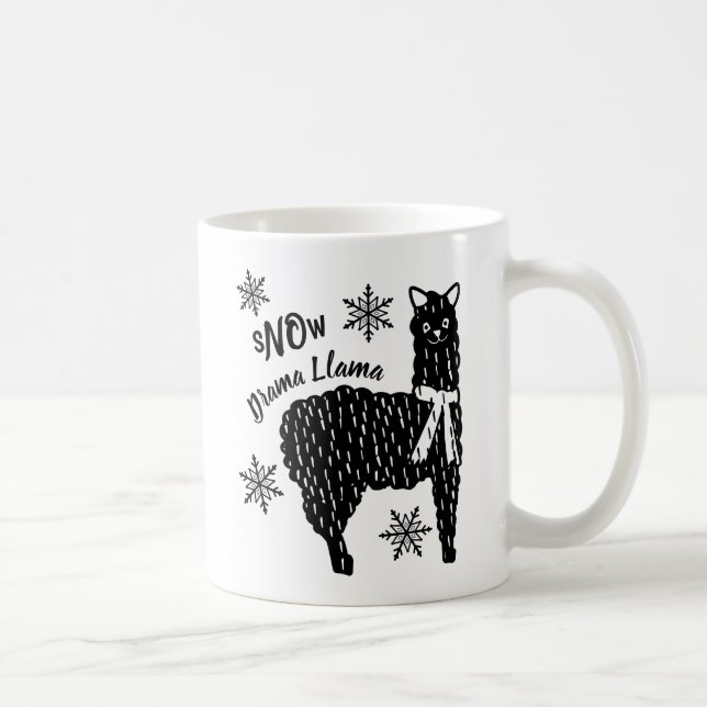 Mug Hiver Neige Drôle Drama Llama (Droite)