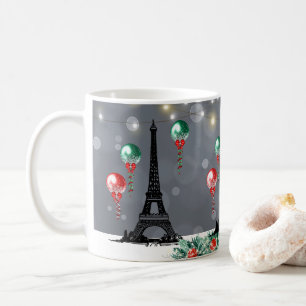 Mug Hiver Tour Eiffel, Noël Balloons Nuit