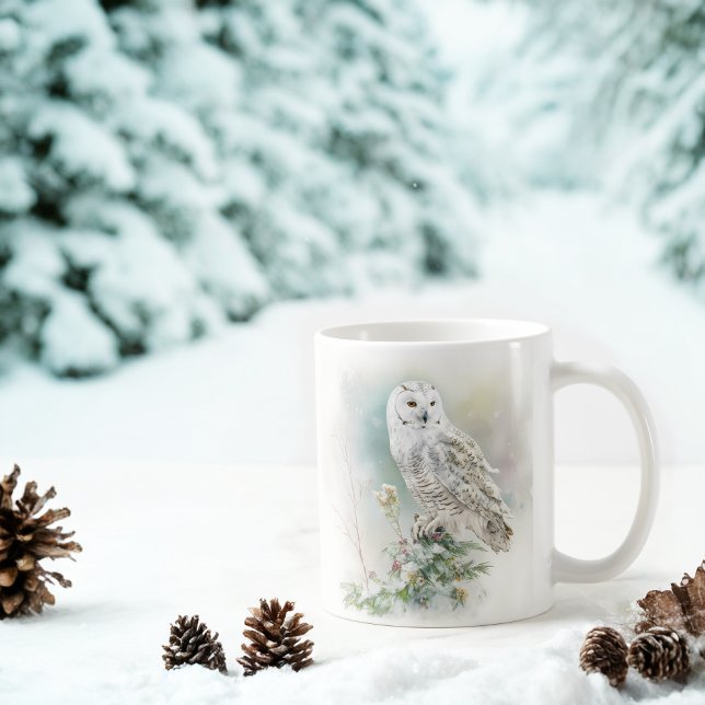 Mug Hivernal Chouette aquarelle Vibes (Créateur téléchargé)