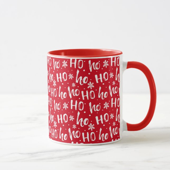 Mug Ho Ho Ho motif de flocon de neige (Droite)