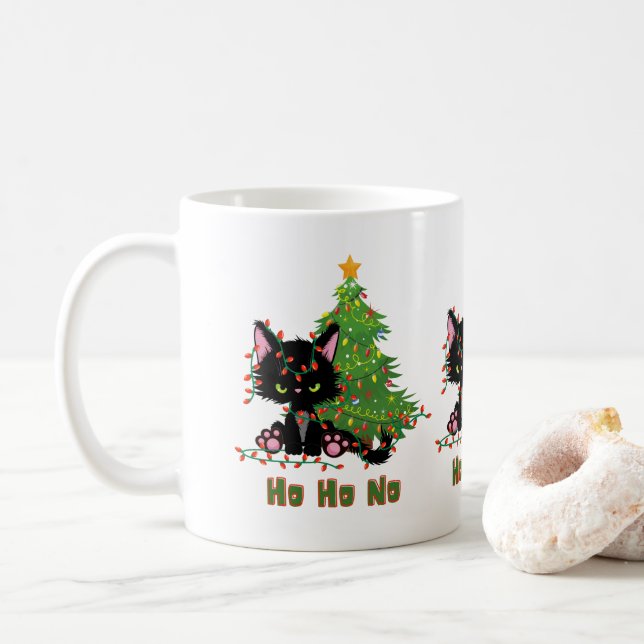 Mug HO NO Christmas Cat (Avec donut)