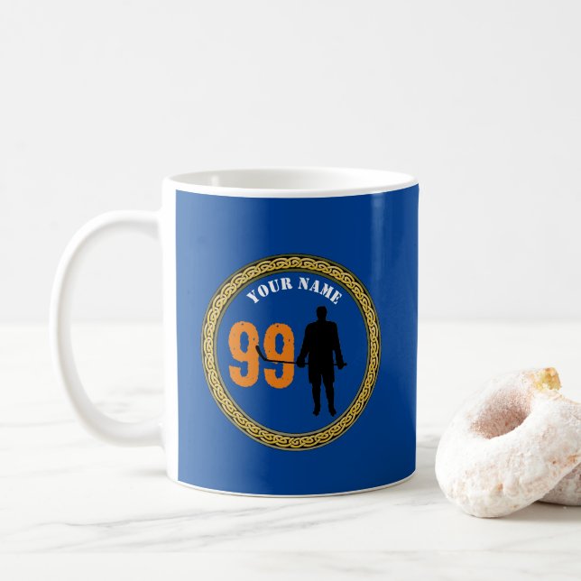 Mug Hockey Player - Ajouter nom et numéro (Avec donut)