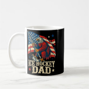 Mug Hockey sur glace rétro Drapeau américain Papa hock
