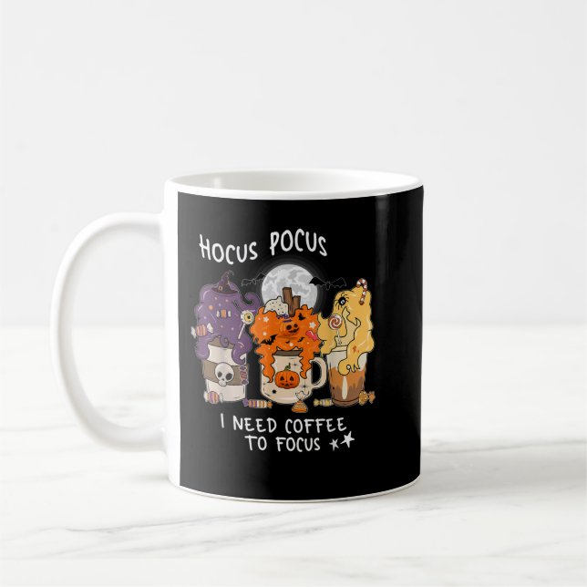 Mug Hocus Pocus I Need Coffee to Focus Halloween Teach (Gauche)