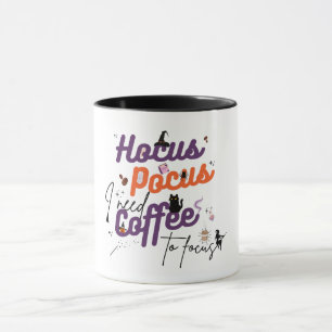 Mug Hocus Pocus J'ai besoin de café pour me concentrer
