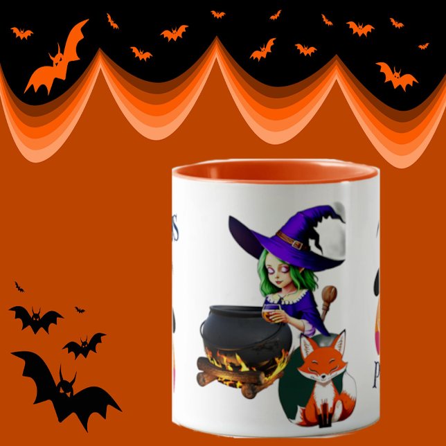Mug Hocus Pocus Magic Cauldron Witch Casquette Fox Cit (Hocus Pocus Magic Cauldron Witch Hat Fox Pumpkin Mug)