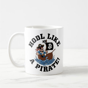 Mug HODL Comme un pirate ! - Mer de cristal orageux