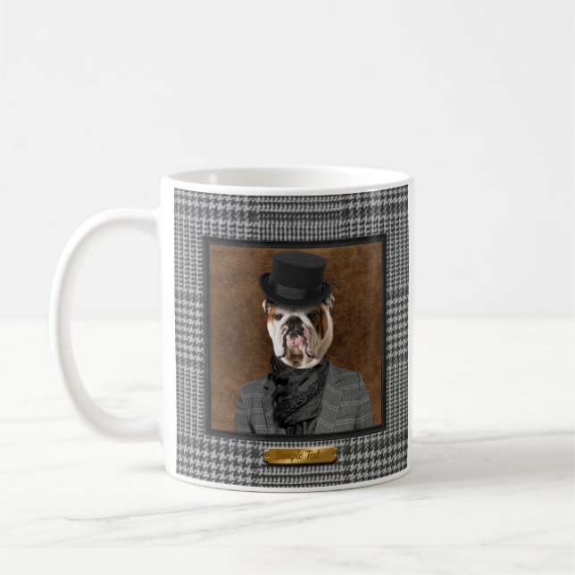 Mug Hoity Toity House personnalisable Dapper Bulldog M (Gauche)